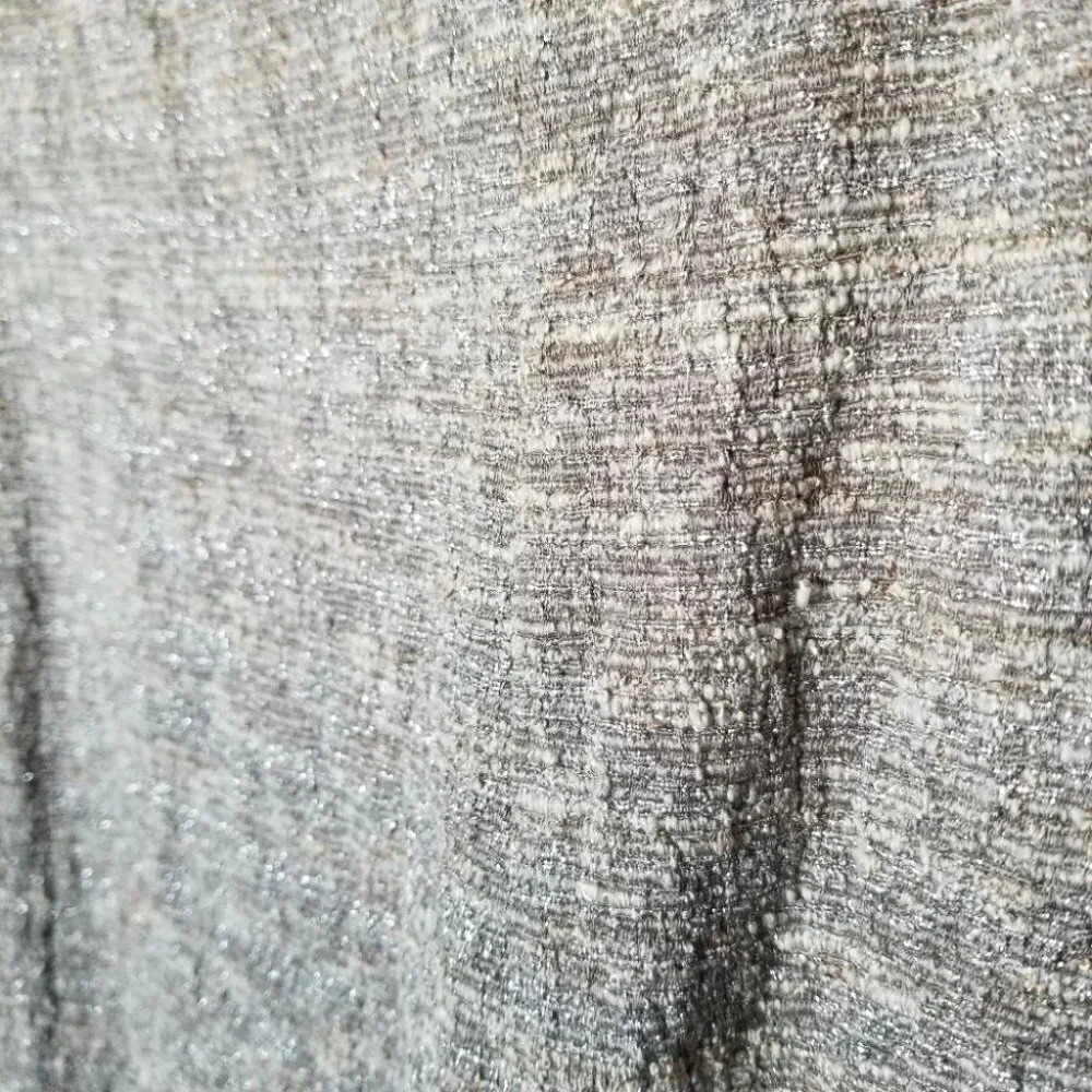 St. John Couture 8 Blazer Dress Set Embellished Metallic Grey Silver - Picture 12 of 15